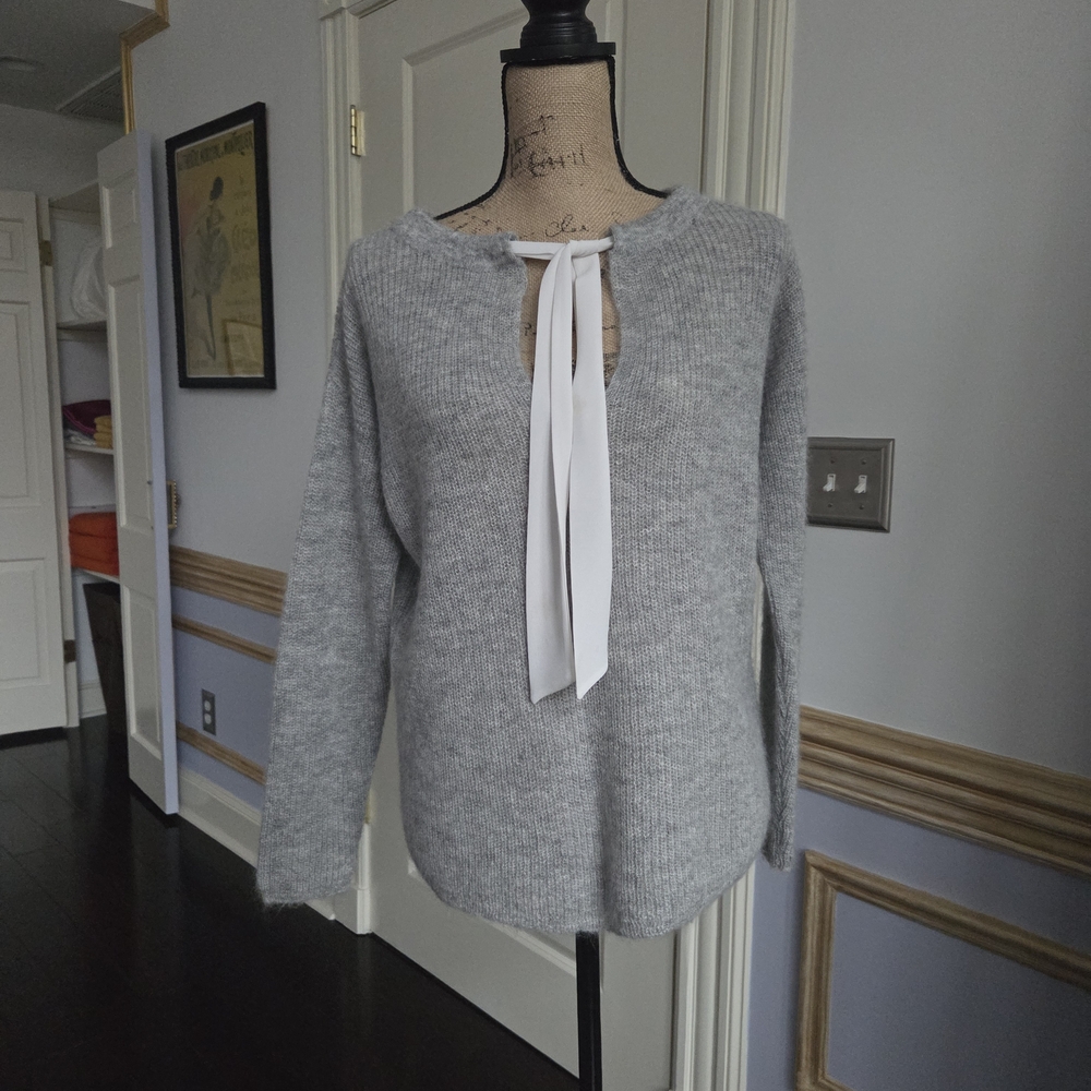 Sezane Gray Crew Neck Sweater - Picture 2 of 4
